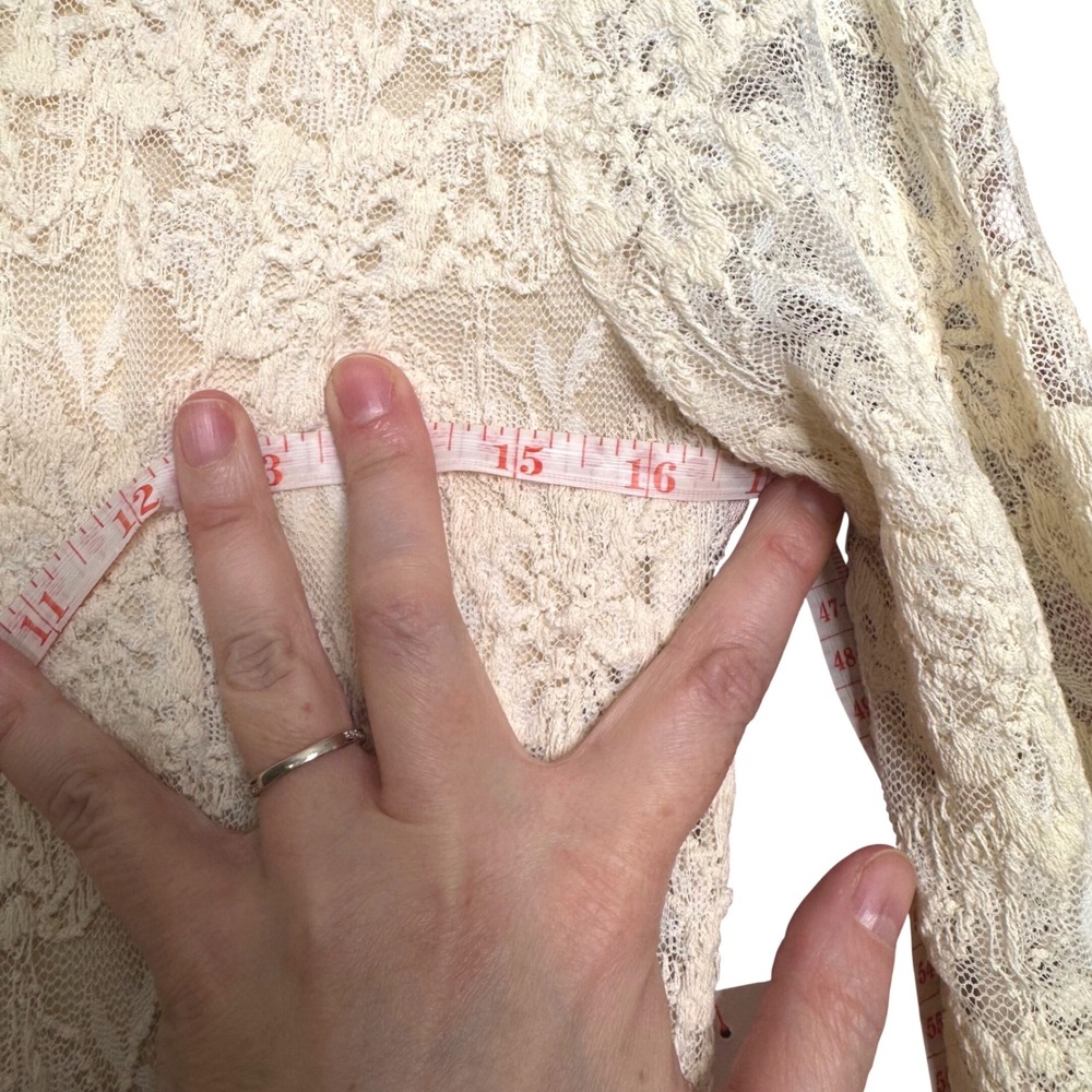 Bardot Vezza Lace Dress Ivory Mini Women Med 6 Stretch Wedding Bridal Romantic - Picture 9 of 11